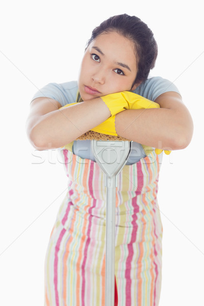 Zdjęcia stock: Kobieta · fartuch · rękawice · gumowe · kobiet