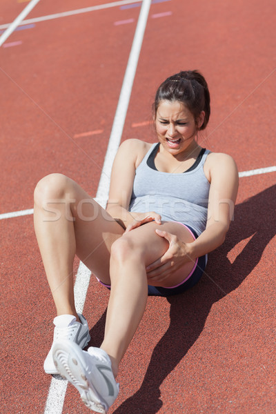 Runner lijden been kramp track lichaam Stockfoto © wavebreak_media