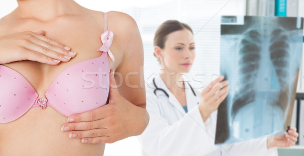 Closeup of woman performing self breast examination Stock photo © wavebreak_media