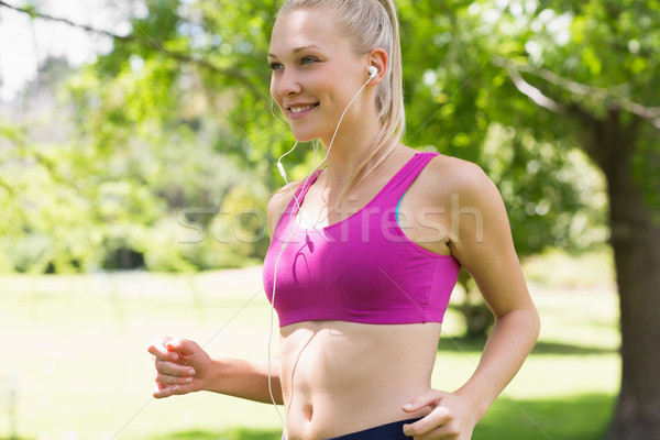 [[stock_photo]]: Saine · belle · jeune · femme · sport · Soutien-gorge · jogging