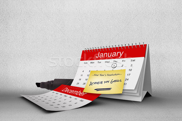 Composite image of new years resolutions Stock photo © wavebreak_media
