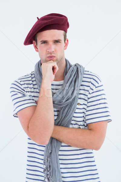 French guy with beret looking at camera  Stock photo © wavebreak_media