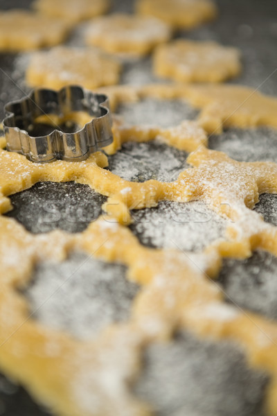 Flower shape mould on dough Stock photo © wavebreak_media