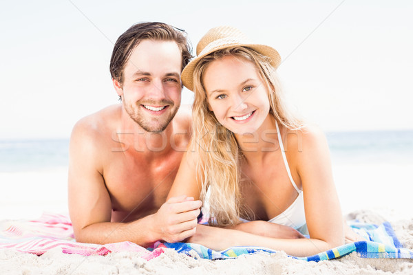 Portrait plage mer couple [[stock_photo]] © wavebreak_media