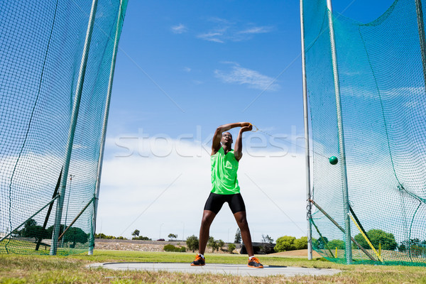 Athlete performing a hammer throw Stock photo © wavebreak_media