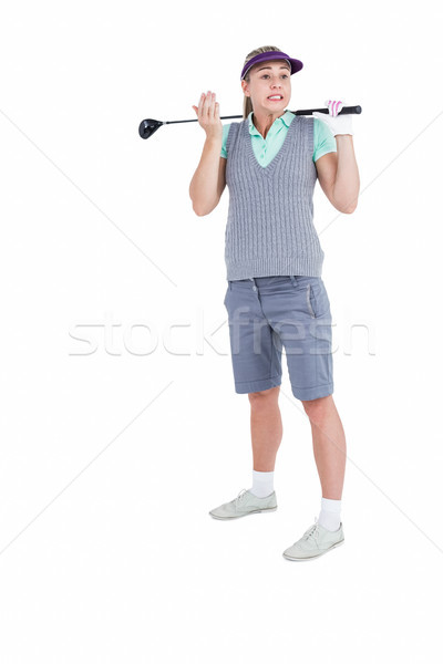 Joli jouer golf blanche femme [[stock_photo]] © wavebreak_media