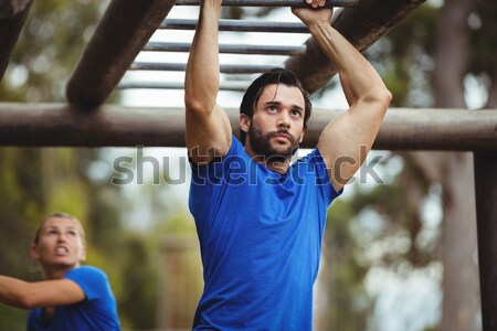 Férfi atléta tornaterem portré fitnessz képzés Stock fotó © wavebreak_media