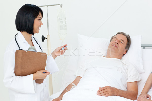 Stock foto: Krankenschwester · sprechen · Paar · Krankenhaus · Frau · Arzt