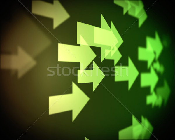 множественный зеленый Стрелки право аннотация свет Сток-фото © wavebreak_media