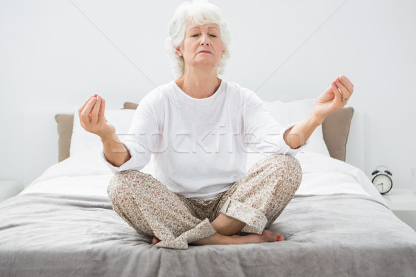 Velha relaxante cama casa feminino sessão Foto stock © wavebreak_media