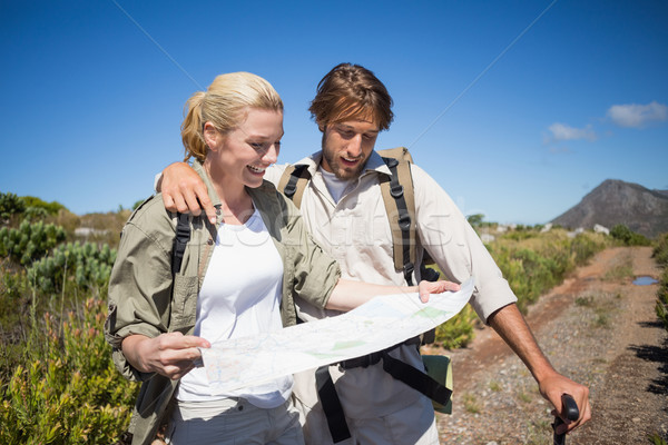 походов пару ходьбе горные местность глядя Сток-фото © wavebreak_media