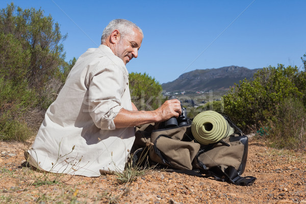 Wanderer Aufnahme Pause Land Weg Stock foto © wavebreak_media