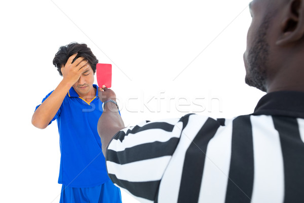Serious referee showing red card to player Stock photo © wavebreak_media
