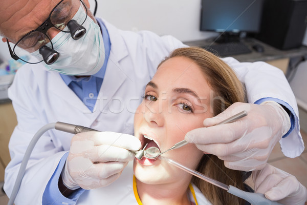 Foto stock: Dentista · dentes · dentistas · cadeira · assistente