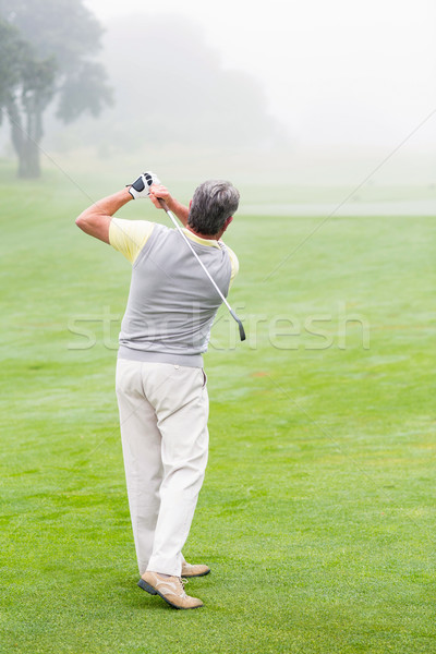 Stok fotoğraf: Golfçü · kulüp · gün · golf · sahası · spor