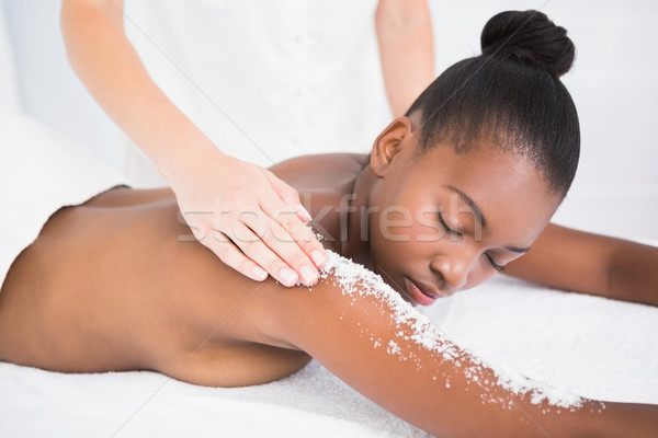 Jolie femme massage femme hôtel Photo stock © wavebreak_media
