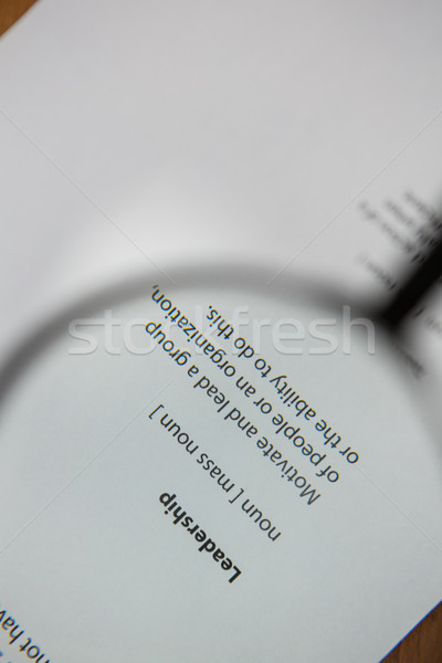 Leadership text on paper Stock photo © wavebreak_media