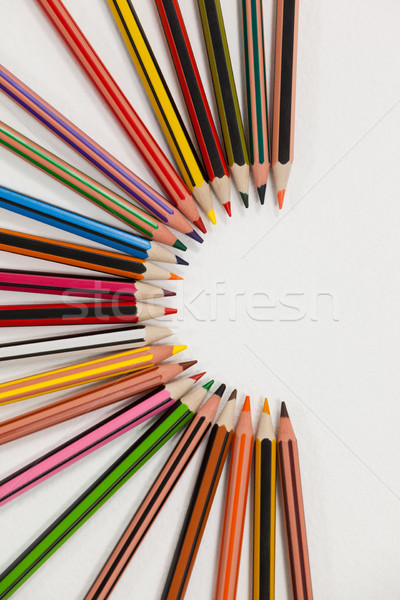 Colored pencils arranged in a semi-circle Stock photo © wavebreak_media