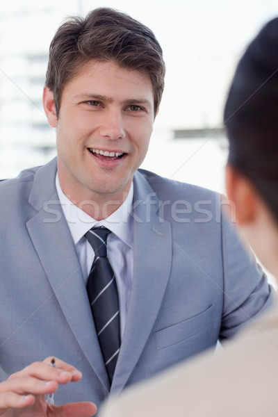 Portrait of a smiling manager interviewing a female applicant in an office Stock photo © wavebreak_media