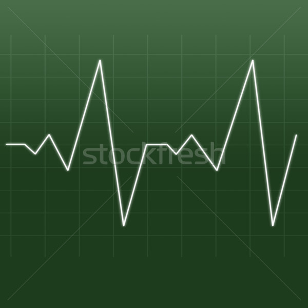 Szívdobbanás rajzolt fehér vonal zöld orvosi Stock fotó © wavebreak_media