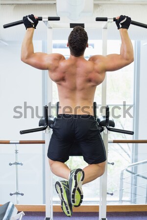 Foto stock: Masculina · cuerpo · constructor · gimnasio