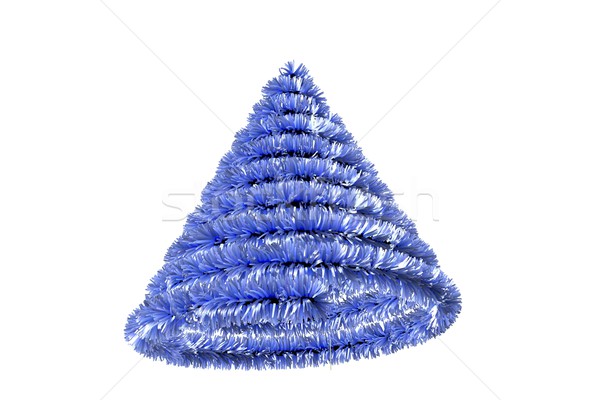Stock photo: Christmas tree shape in tinsel