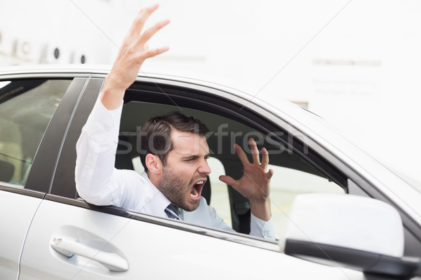 Zakenman weg woede auto business venster Stockfoto © wavebreak_media