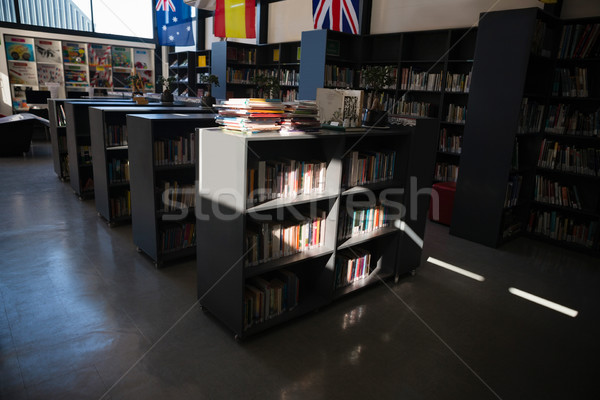 Close up of bookshelf in library Stock photo © wavebreak_media