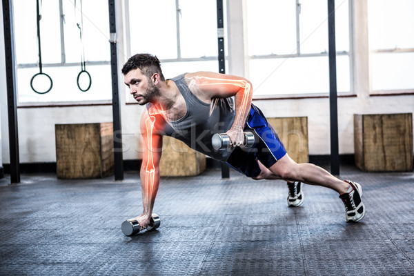 Lichaam sterke man gewichten gymnasium Stockfoto © wavebreak_media
