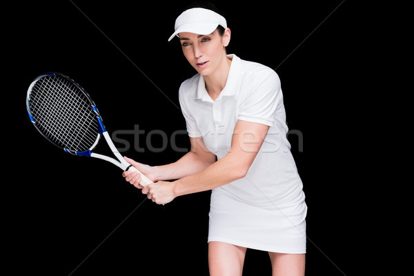 Femminile atleta giocare tennis nero corpo Foto d'archivio © wavebreak_media