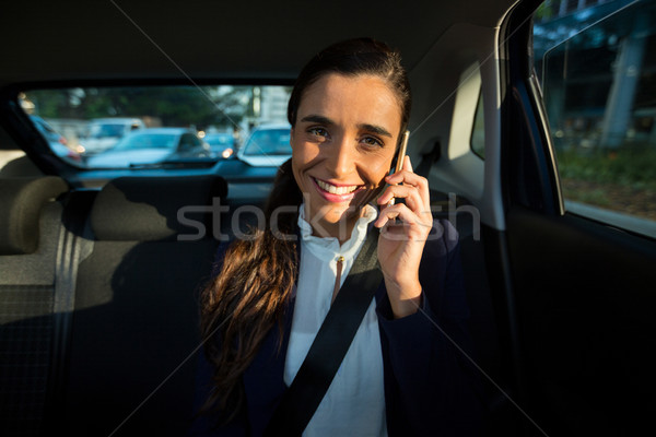 Iş yürütme konuşma cep telefonu araba portre Stok fotoğraf © wavebreak_media