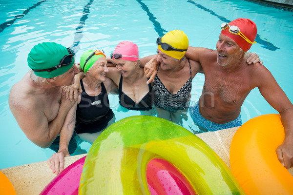 Felice senior piscina donna acqua Foto d'archivio © wavebreak_media