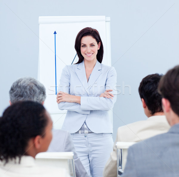 Positive businesswoman doing a presentation Stock photo © wavebreak_media