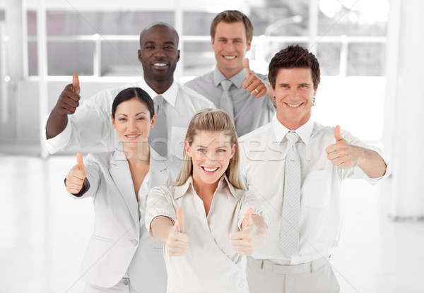 Equipe de negócios sorridente positivo Foto stock © wavebreak_media
