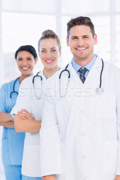 Stock fotó: Boldog · csoport · orvosok · orvosi · iroda · portré