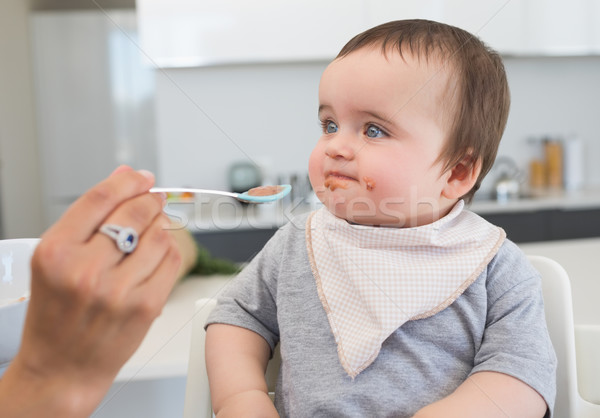 Innocent baby being fed by mother Stock photo © wavebreak_media