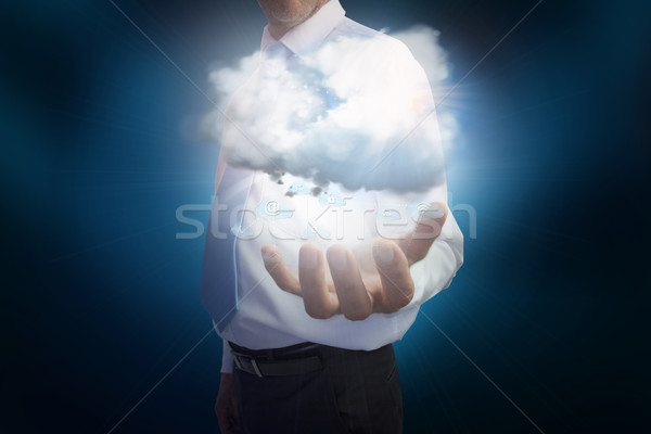 Geschäftsmann Wolke digital composite Business Hand Stock foto © wavebreak_media