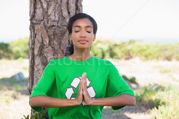 Stockfoto: Mooie · milieu · activist · yoga · boom