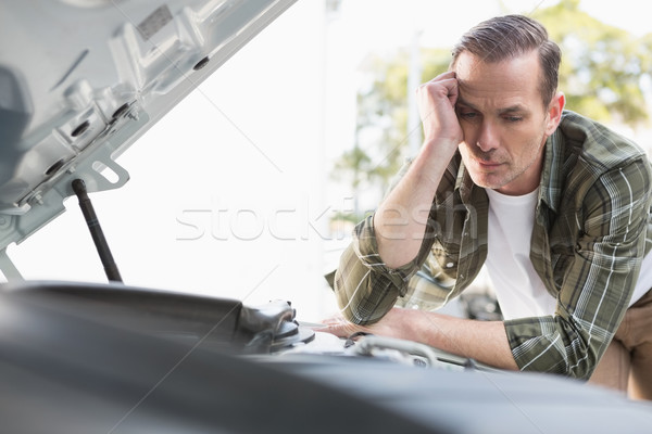 üzgün adam araba motor aşağı otopark Stok fotoğraf © wavebreak_media