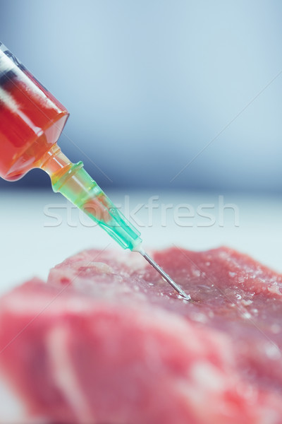 Food scientist injecting raw meat Stock photo © wavebreak_media