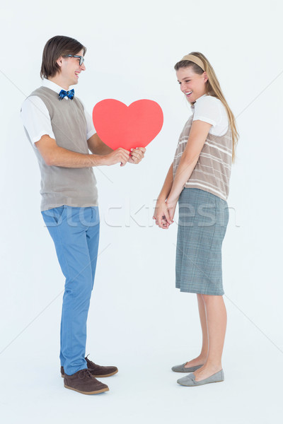 Geeky hipsters smiling at each other  Stock photo © wavebreak_media