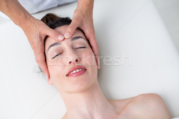 Zdjęcia stock: Głowie · masażu · medycznych · biuro · kobieta · zdrowia