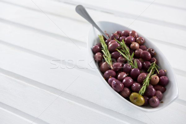 Olives garnished with rosemary Stock photo © wavebreak_media