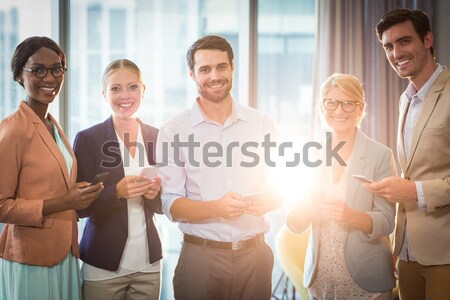 Female doctor meditating while holding hands with seniors Stock photo © wavebreak_media