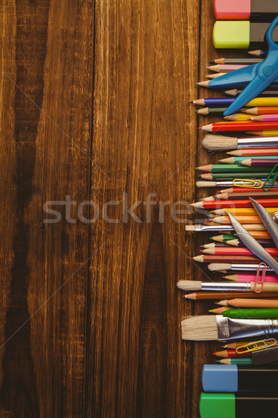 Művészeti kellékek asztal copy space lövés stúdió iskola Stock fotó © wavebreak_media