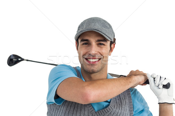 Portrait of golf player taking a shot Stock photo © wavebreak_media