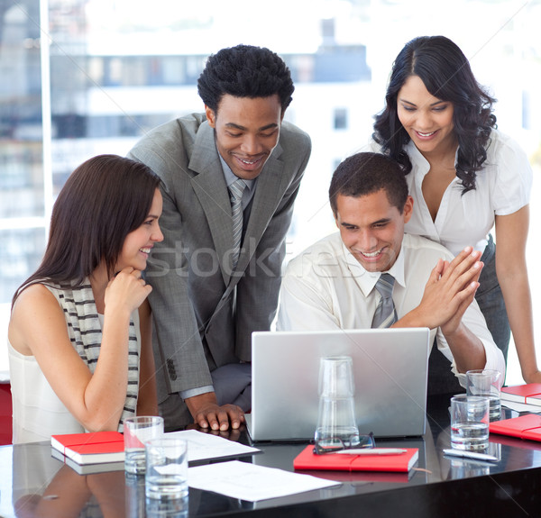 Multi-ethnic business team working together with a laptop Stock photo © wavebreak_media