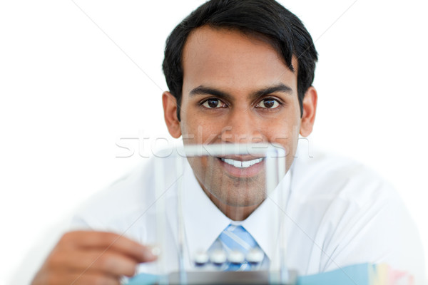 Glimlachend zakenman spelen werk business Stockfoto © wavebreak_media