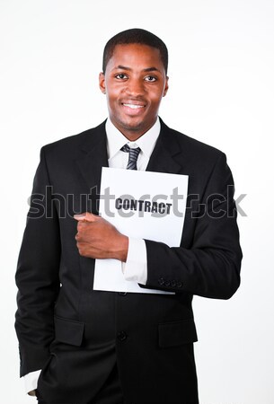 Foto stock: Portátil · blanco · negocios · hombre · empresario