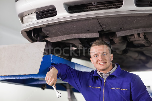 Foto stock: Mecánico · coche · garaje